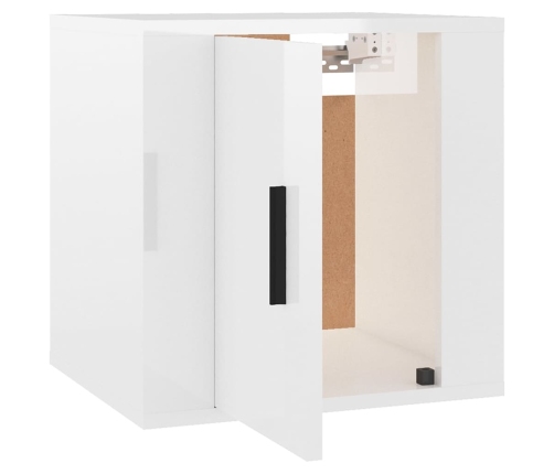 Muebles para TV de pared 2 uds blanco brillante 40x34,5x40 cm