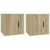 vidaXL Muebles para TV de pared 2 uds roble Sonoma 40x34,5x40 cm