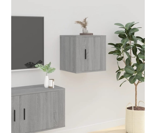 vidaXL Mueble para TV de pared gris Sonoma 40x34,5x40 cm