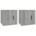 vidaXL Muebles para TV de pared 2 uds gris Sonoma 40x34,5x40 cm