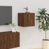 Mueble para TV de pared roble marrón 40x34,5x40 cm