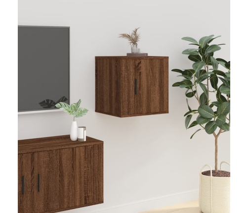 Mueble para TV de pared roble marrón 40x34,5x40 cm