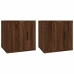 Muebles para TV de pared 2 uds roble marrón 40x34,5x40 cm