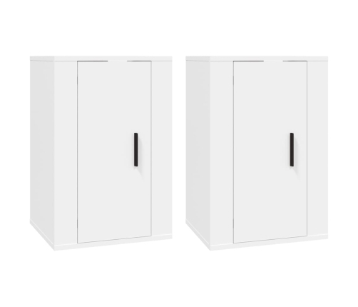 vidaXL Muebles para TV de pared 2 uds blanco 40x34,5x60 cm