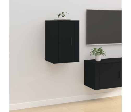 Muebles para TV de pared 2 uds negro 40x34,5x60 cm