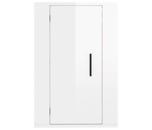 Mueble para TV de pared blanco brillante 40x34,5x60 cm