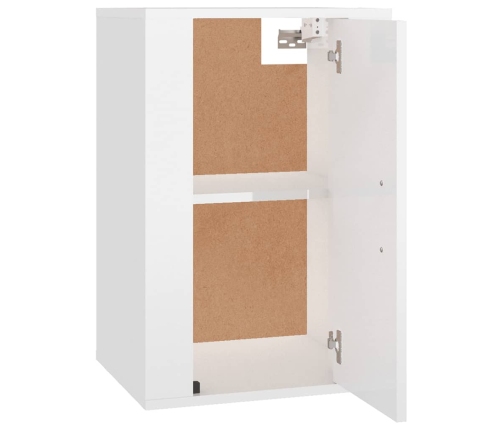 Mueble para TV de pared blanco brillante 40x34,5x60 cm