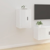 Mueble para TV de pared blanco brillante 40x34,5x60 cm