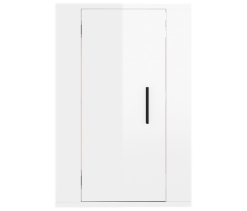 Muebles para TV de pared 2 uds blanco brillante 40x34,5x60 cm