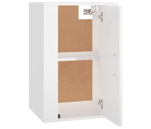 Muebles para TV de pared 2 uds blanco brillante 40x34,5x60 cm