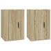 Muebles para TV de pared 2 uds roble Sonoma 40x34,5x60 cm