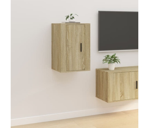 Muebles para TV de pared 2 uds roble Sonoma 40x34,5x60 cm