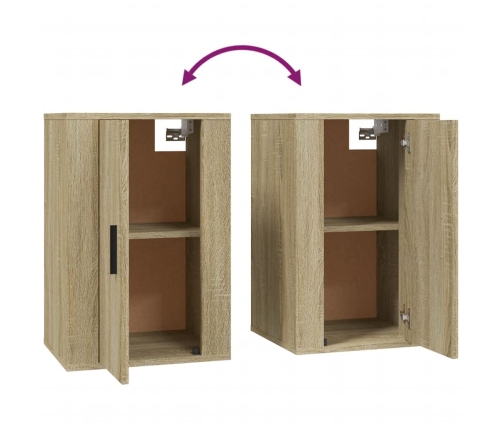 Muebles para TV de pared 2 uds roble Sonoma 40x34,5x60 cm