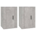 vidaXL Muebles para TV de pared 2 uds gris hormigón 40x34,5x60 cm