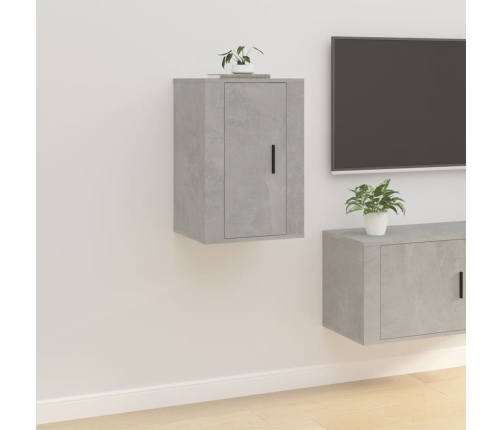 vidaXL Muebles para TV de pared 2 uds gris hormigón 40x34,5x60 cm