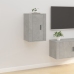 vidaXL Muebles para TV de pared 2 uds gris hormigón 40x34,5x60 cm