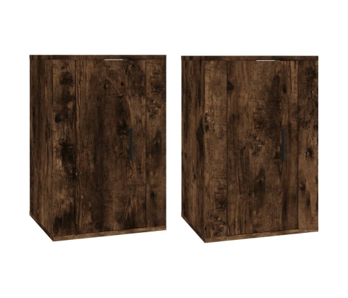 Muebles para TV de pared 2 uds roble ahumado 40x34,5x60 cm