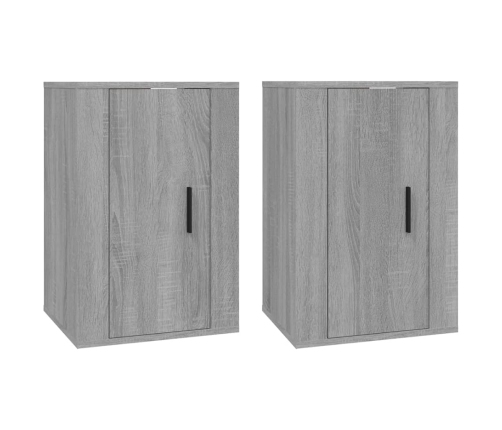 Muebles para TV de pared 2 uds gris Sonoma 40x34,5x60 cm