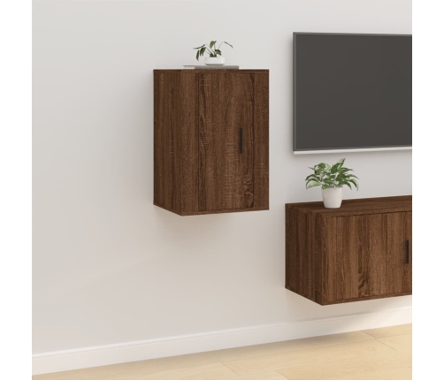 Mueble para TV de pared roble marrón 40x34,5x60 cm