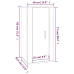 Mueble para TV de pared blanco 40x34,5x80 cm