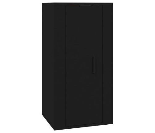 vidaXL Mueble para TV de pared negro 40x34,5x80 cm