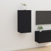 Mueble para TV de pared negro 40x34,5x80 cm