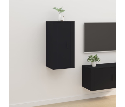 vidaXL Mueble para TV de pared negro 40x34,5x80 cm