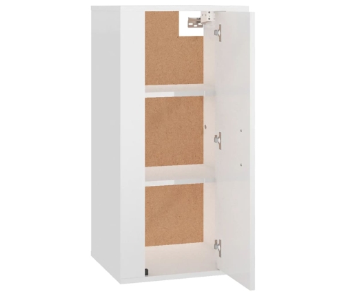 Mueble para TV de pared blanco brillante 40x34,5x80 cm