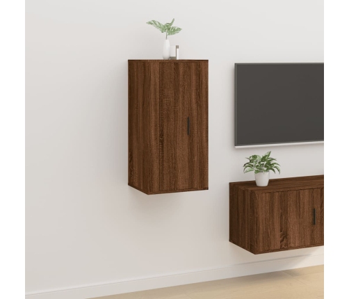 Mueble para TV de pared roble marrón 40x34,5x80 cm