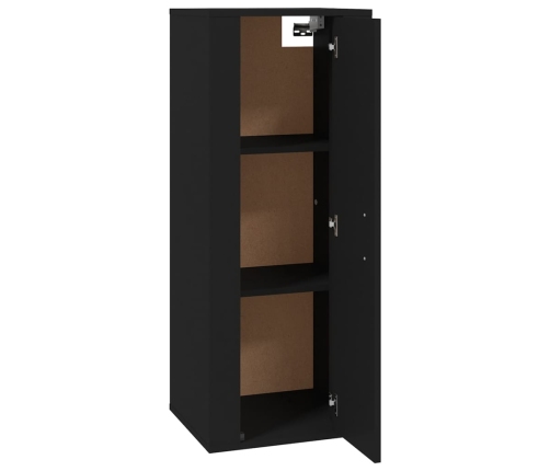 Mueble para TV de pared negro 40x34,5x100 cm