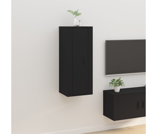 Mueble para TV de pared negro 40x34,5x100 cm