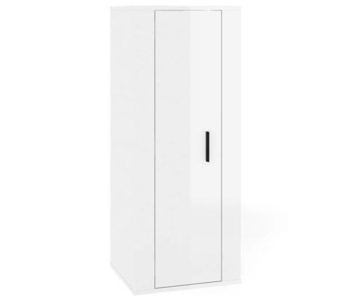 Mueble para TV de pared blanco brillante 40x34,5x100 cm