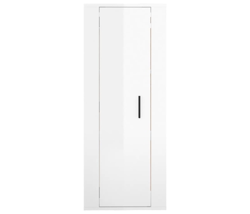 Mueble para TV de pared blanco brillante 40x34,5x100 cm