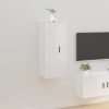 Mueble para TV de pared blanco brillante 40x34,5x100 cm