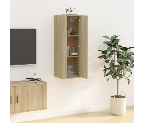 Mueble para TV de pared roble Sonoma 40x34,5x100 cm