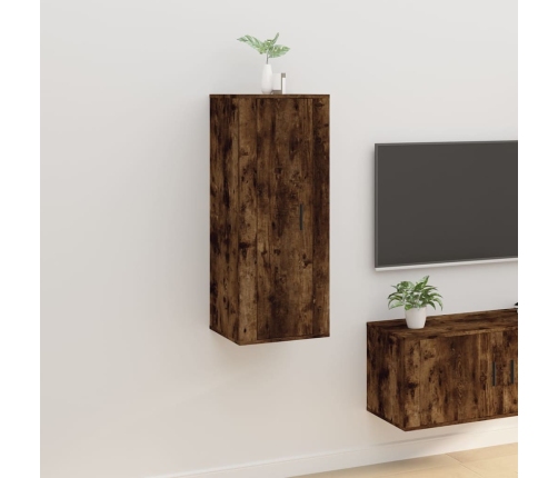 vidaXL Mueble para TV de pared roble ahumado 40x34,5x100 cm