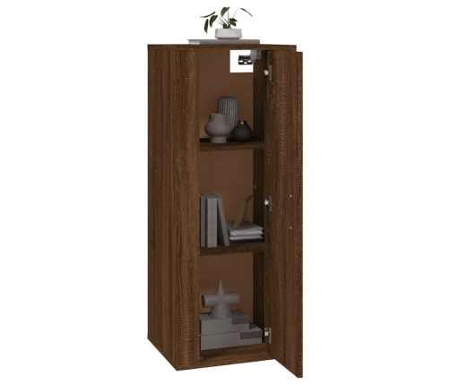 vidaXL Mueble para TV de pared roble marrón 40x34,5x100 cm