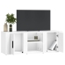 Mueble para TV madera contrachapada blanco 100x31,5x35 cm