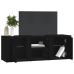 Mueble para TV madera contrachapada negro 100x31,5x35 cm