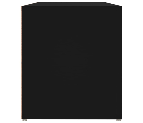 Mueble para TV madera contrachapada negro 100x31,5x35 cm