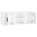 vidaXL Mueble de TV madera contrachapada blanco brillo 100x31,5x35 cm