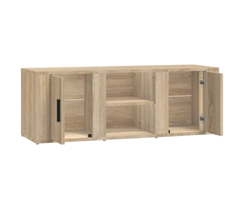 Mueble para TV madera contrachapada roble Sonoma 100x31,5x35 cm