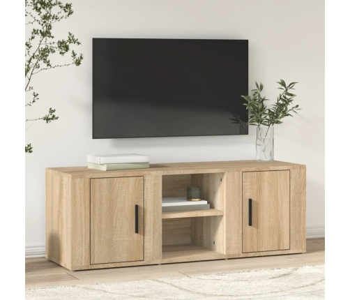 Mueble para TV madera contrachapada roble Sonoma 100x31,5x35 cm