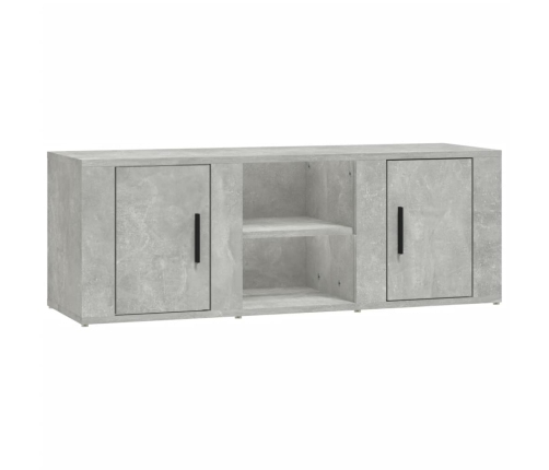 vidaXL Mueble de TV madera contrachapada gris hormigón 100x31,5x35 cm