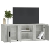 vidaXL Mueble de TV madera contrachapada gris hormigón 100x31,5x35 cm