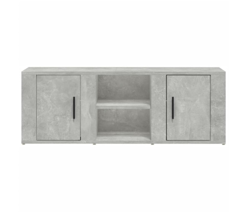 vidaXL Mueble de TV madera contrachapada gris hormigón 100x31,5x35 cm