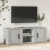 vidaXL Mueble de TV madera contrachapada gris hormigón 100x31,5x35 cm