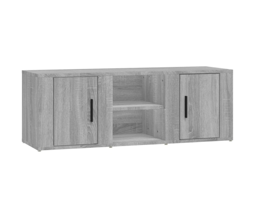 Mueble para TV madera contrachapada gris Sonoma 100x31,5x35 cm