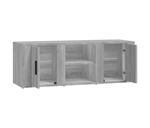 Mueble para TV madera contrachapada gris Sonoma 100x31,5x35 cm