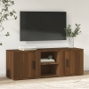 Mueble para TV madera contrachapada marrón roble 100x31,5x35 cm